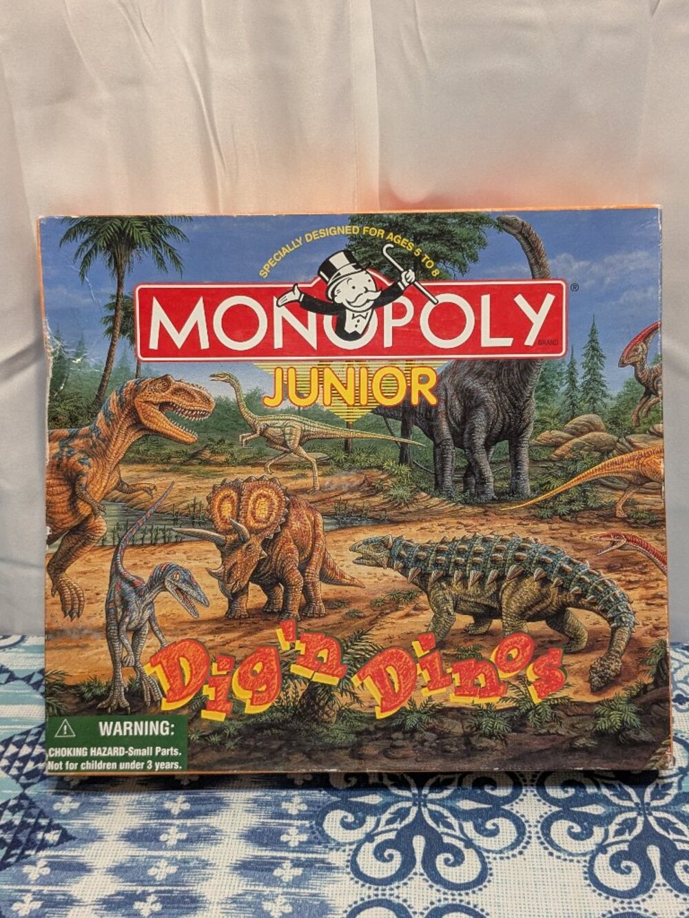 1998 Monopoly Junior Dig'n Dinos Parker Brothers 99% Complete Vintage Dinosaurs